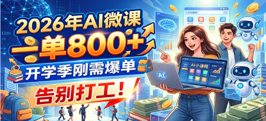 2026年AI微课，开学季刚需爆单
