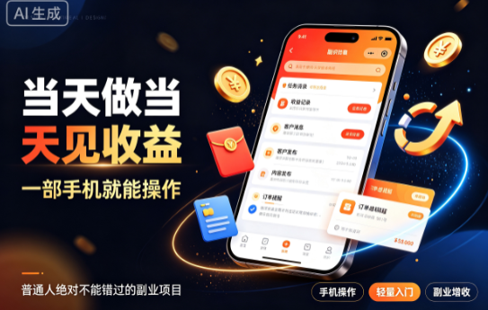 当天做当天见收益，一部手机就能操作