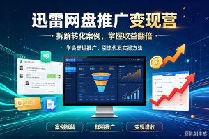 迅雷网盘推广变现，日入3000+