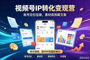 视频号转化变现，提升IP流量影响力
