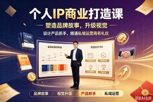 个人IP商业打造课：塑造品牌故事，升级视觉