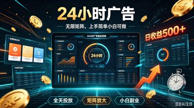 24小时广告，日收益500+