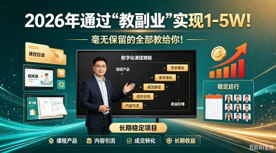 2026年通过“教副业”实现轻松1-5W！