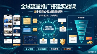 全域流量推广搭建实战课，8 步打造公私域流量矩阵