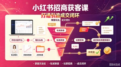 小红书招商获客课，打通引流成交闭环