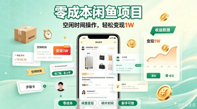 零成本闲鱼项目，空闲时间操作，轻松变现 1W