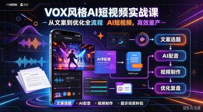VOX 风格 AI 短视频实战课，从文案到优化全流程