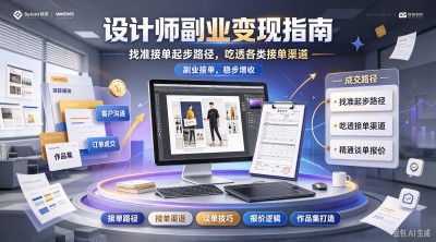 设计师副业变现指南，接单渠道谈单报价全教学