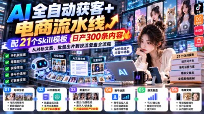 AI全自动获客+电商流水线
