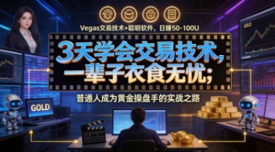 3天学会做交易，Vegas交易系统+聪明软件 ， 日赚50-1000U