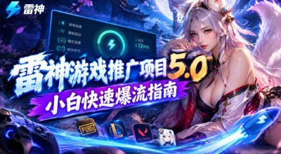 雷神游戏推广项目5.0，一天收益就1K+