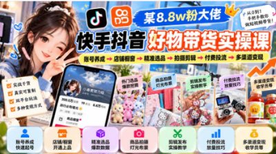 大佬快手抖音好物带货实操课