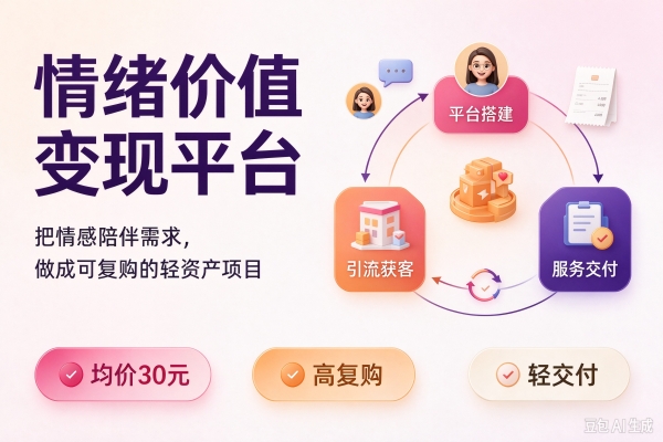 情绪生意新赛道：稳收益轻创业模式，全程陪跑