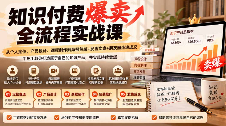 知识付费爆卖全流程实战课