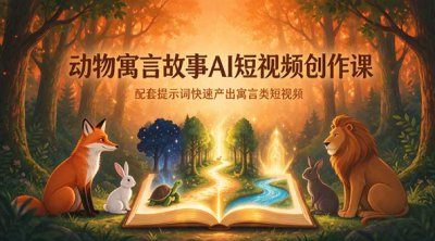 动物寓言故事AI短视频创作课