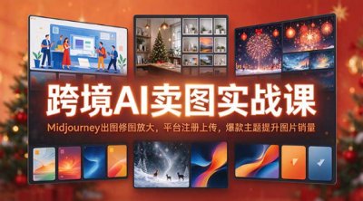 跨境AI卖图实战课：Midjourney出图